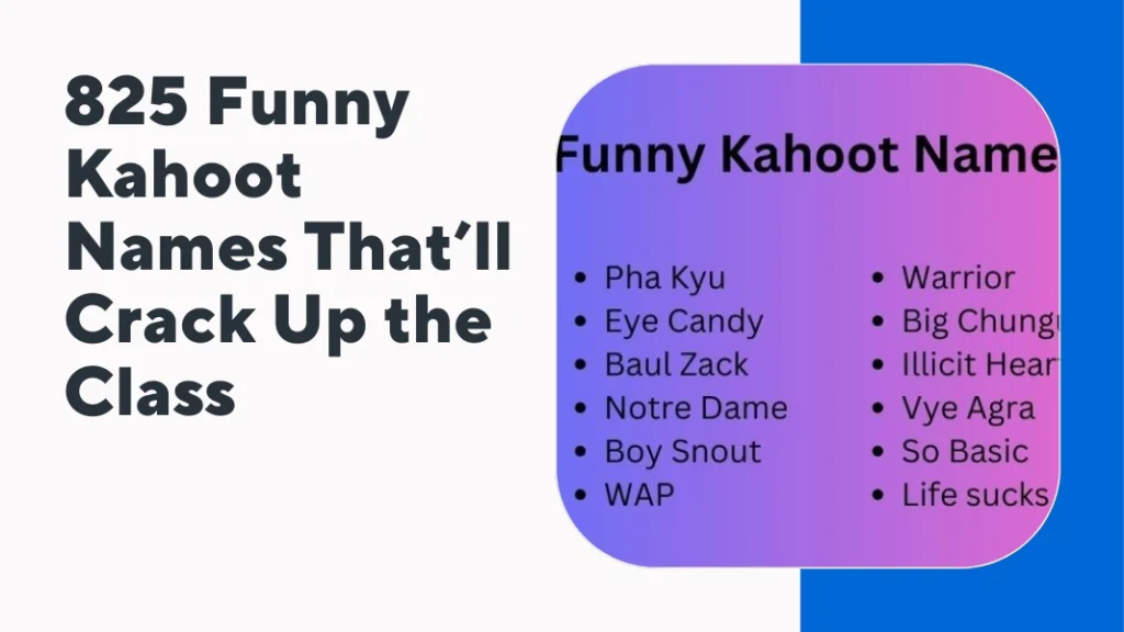 Funny Kahoot Names